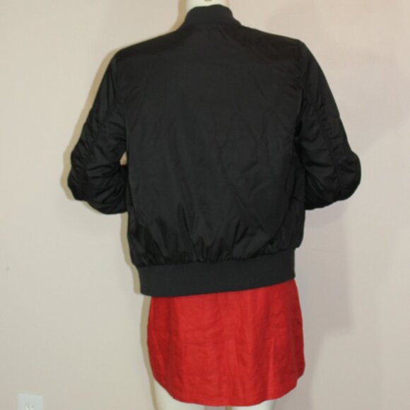 Aritzia  the Group Babaton Gilman zip black bomber  lined jacket size Medium - Picture 5 of 8